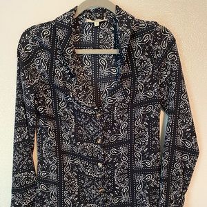 Never Fully Dressed Bandana Shirt with Tie/Belt